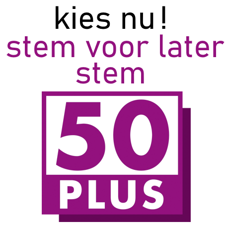 50PLUS logo met kies nu